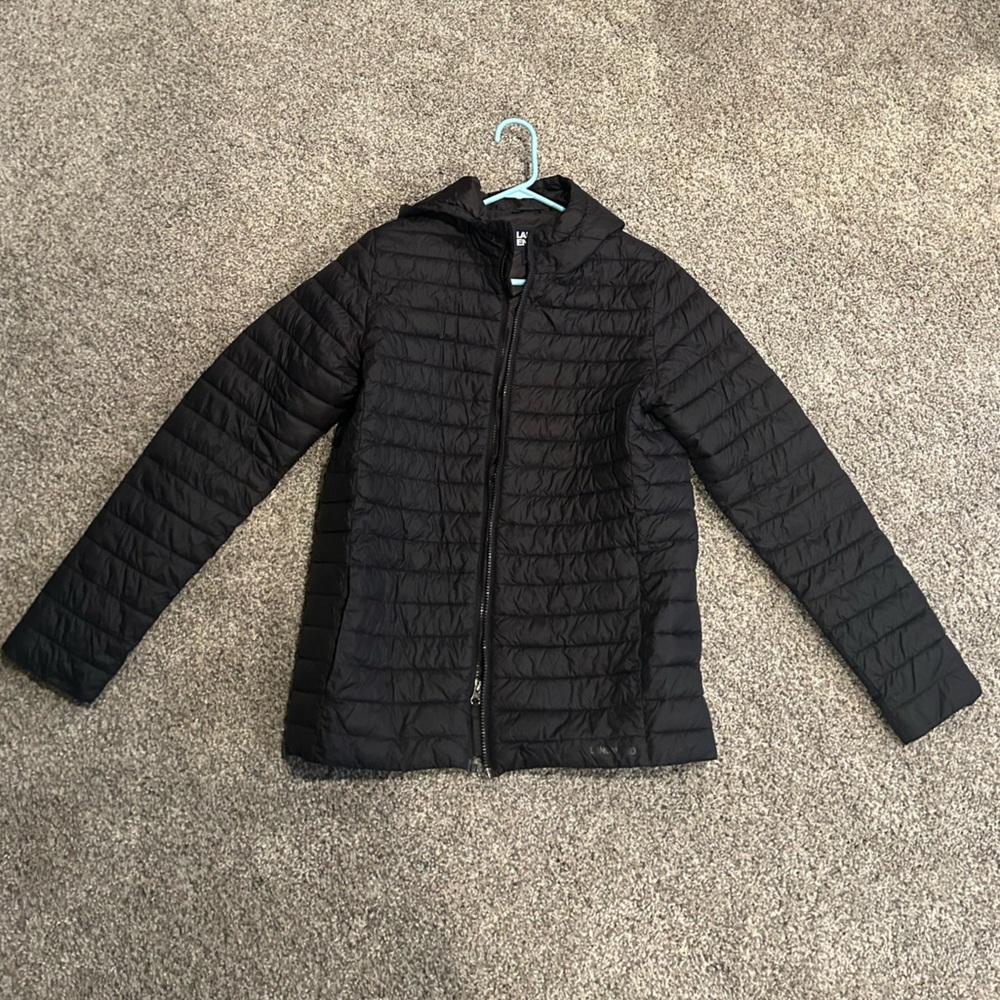 Lands End Winter Jacket Boys XL black with hood